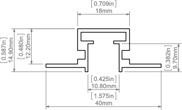 TEPIKO Mounting track - 18046 | Klusdesign.com