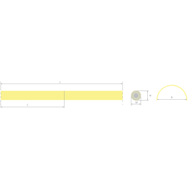 K-NFR-1600-24-S-5M LED tape, 358-402 lm/ft, IP65,